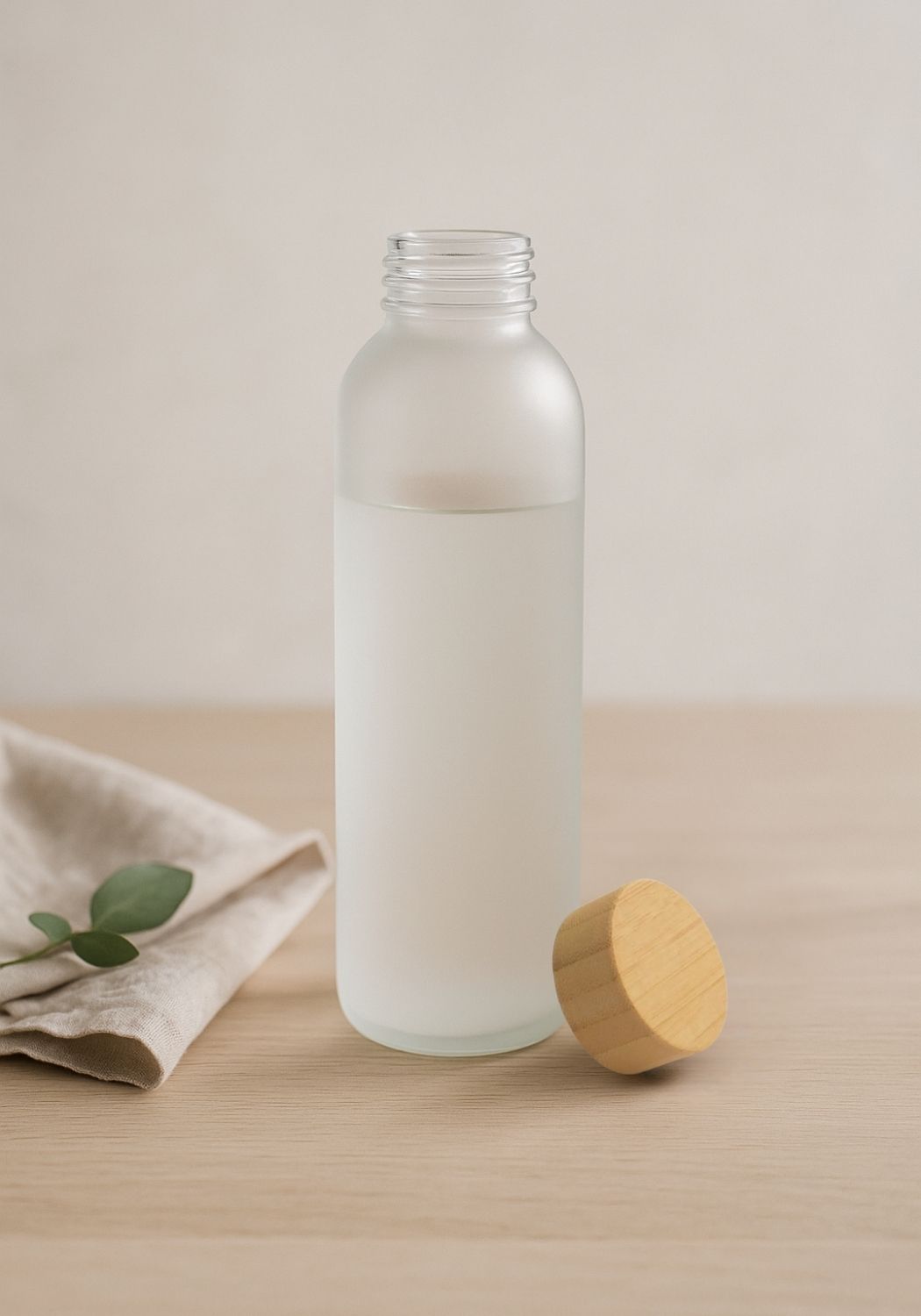 Bottiglia da 500 ml in vetro (bianco/trasparente)