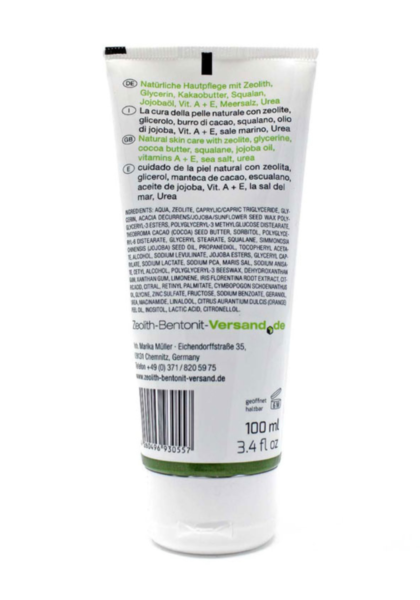 Zeolita Crema para piel seca 100 ml