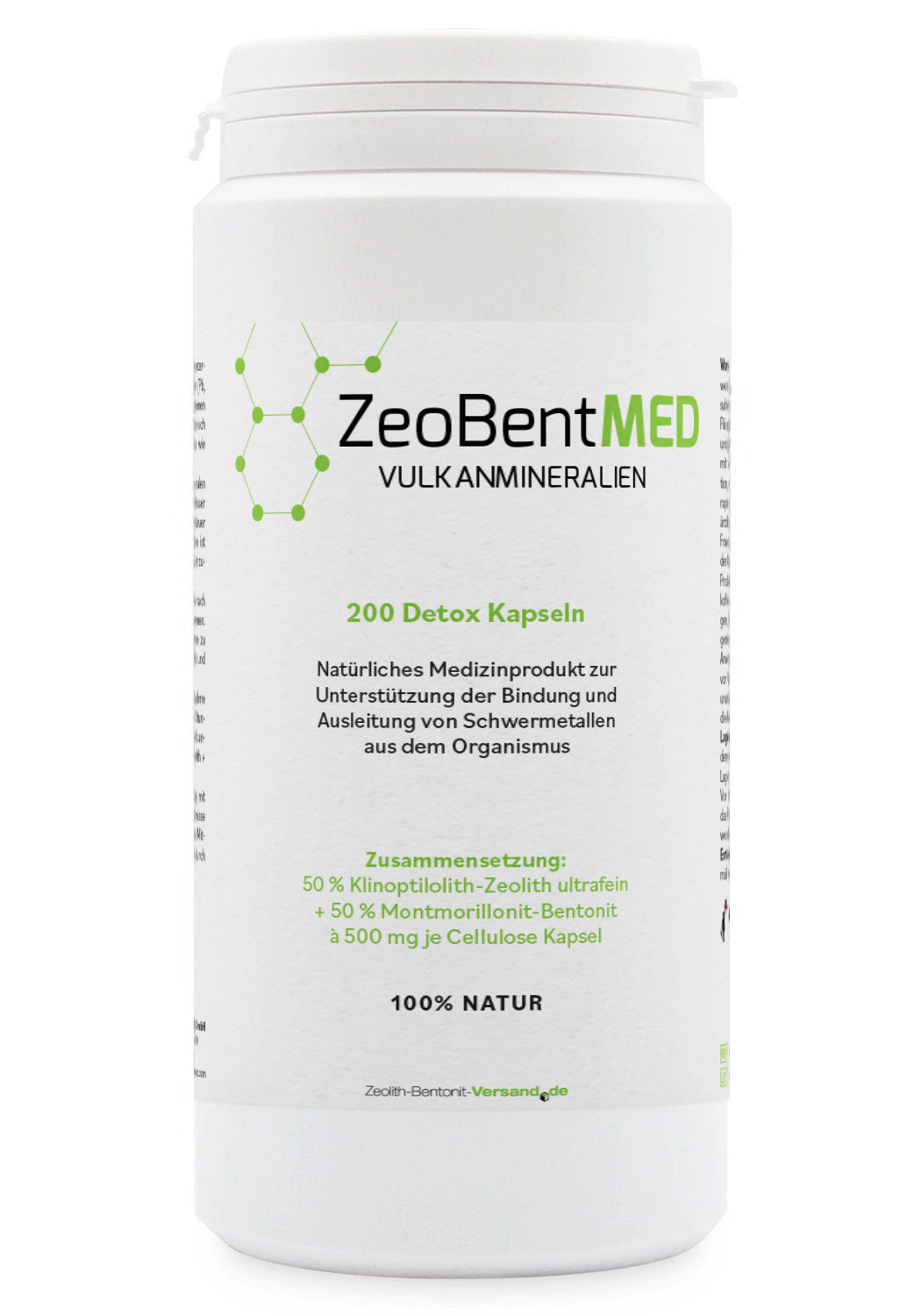 ZeoBentMED 200 detox capsules, medical device with CE certificate