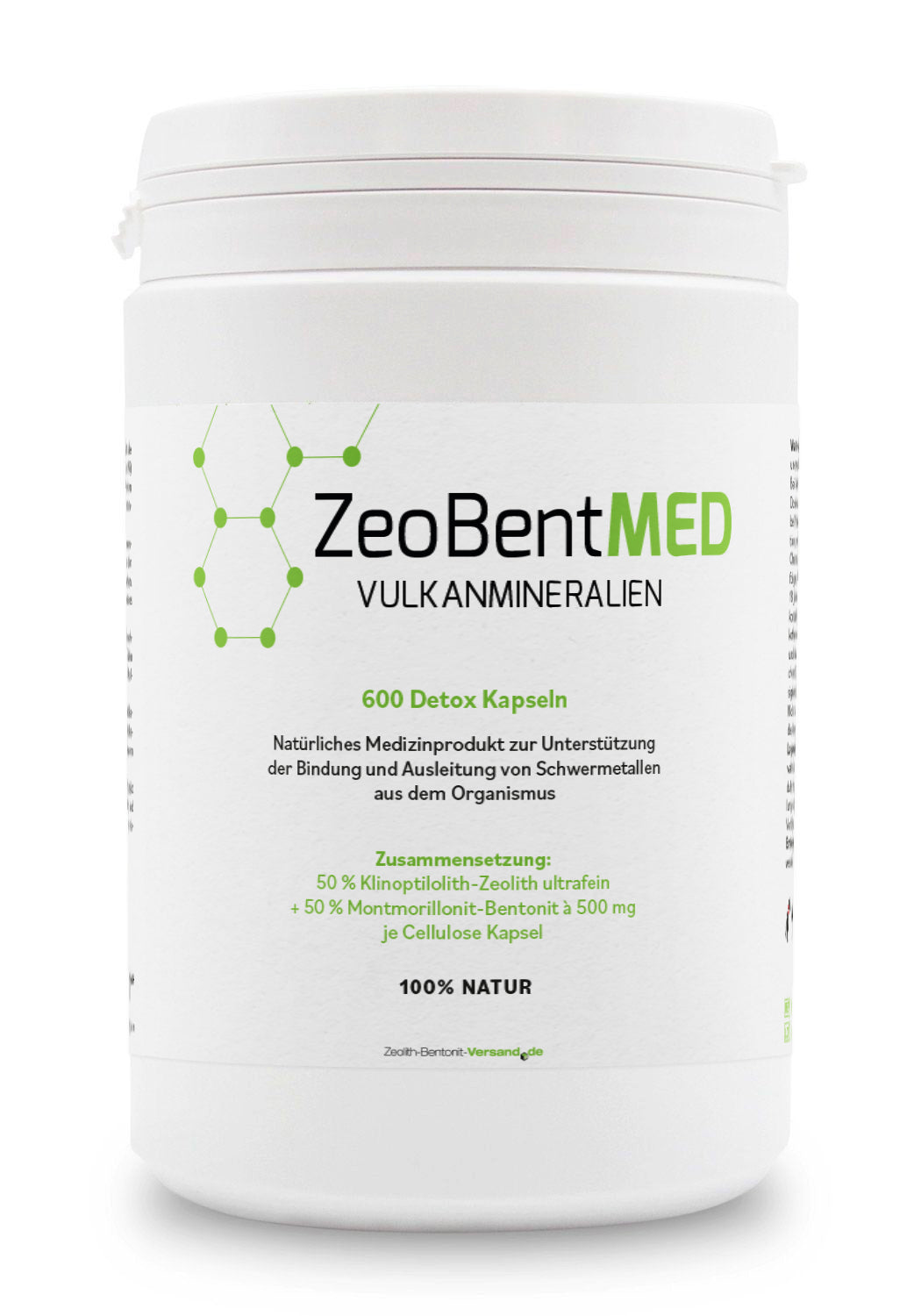 ZeoBentMED 600 detox capsules, medical device with CE certificate