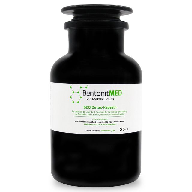 BentonitMED 600 Detox-Kapseln im Miron Violettglas, zur inneren Anwendung
