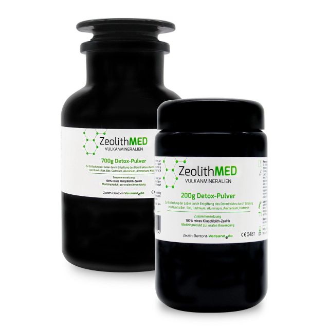 ZeolithMED Detox-Pulver 900g im Violettglas-Sparpack, zur inneren Anwendung