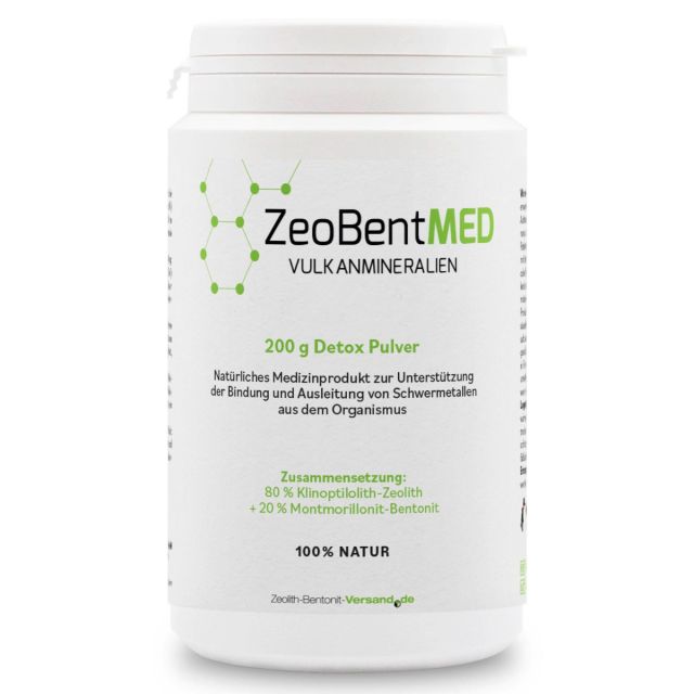 ZeoBentMED Detox-Pulver 200g, Medizinprodukt mit CE-Zertifikat