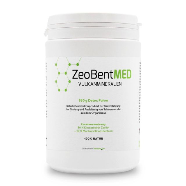 ZeoBentMED Detox-Pulver 650g, Medizinprodukt mit CE-Zertifikat
