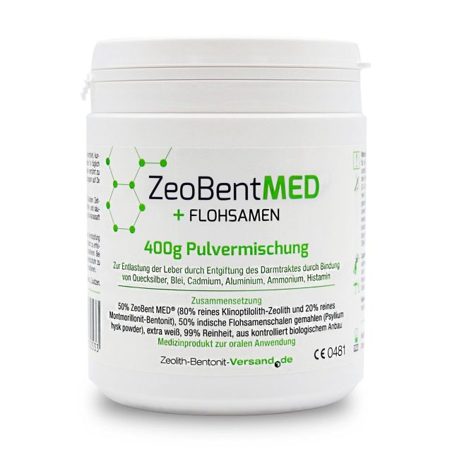 ZeobentMED Detox-Pulver 400g Zeolith+Bentonit für 40 Tage