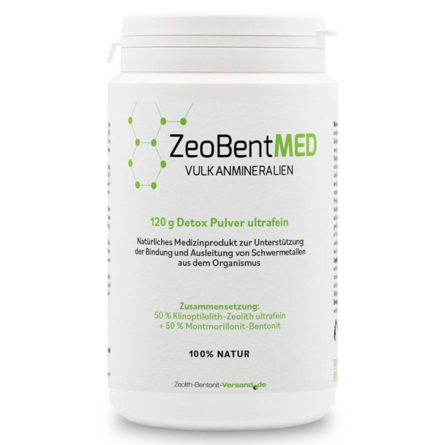 ZeoBentMED Detox-Pulver ultrafein 120g, Medizinprodukt mit CE-Zertifikat