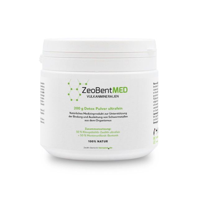 ZeoBentMED Detox-Pulver ultrafein 200g, Medizinprodukt mit CE-Zertifikat