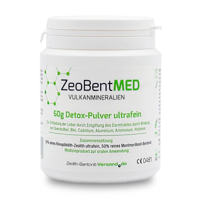 ZeoBent UF Pulver ultrafein 60g, Zeolith+Bentonit für 20 Tage