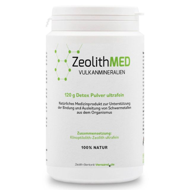 ZeolithMED Detox-Pulver ultrafein 120g, Medizinprodukt mit CE-Zertifikat